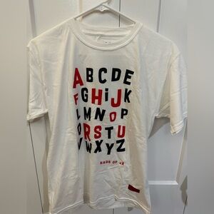 Kids Alphabet Print T-Shirt - White and Black